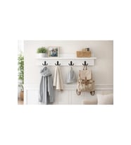 Portmanto Duvar Askılığı Elbise Askılığı  (BEYAZ) 40x15