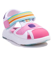 Vicco Flow II 332P24Y202 Beyaz Pembe Ortopedik Günlük Kız Çocuk Spor Sandalet