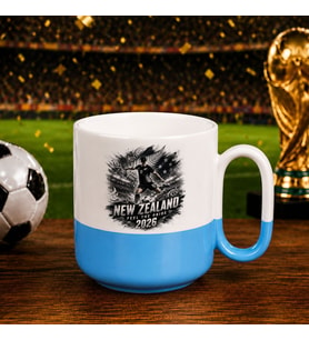 BK Gift Yeni Zenlanda Taraftar Temalı 2026 Dünya Kupası Tasarımlı Mavi Joyful Kupa Bardak
