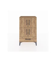 Arges Komodin 4 Raflı Tek Çekmeceli 4 Kapaklı 60x30x96 Çam-Çam