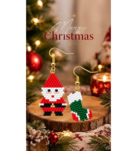 Miyuki Boncuk El Yapımı Noel Baba Ve Çorap Yılbaşı Christmas Noel