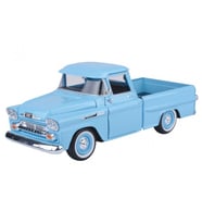 1958 Model Klasik Chevy Apache Fleetline Pickup 1:24 Ölçekli (Mavi)
