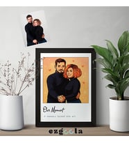 Ezgoola / Our Moment / Kişiye Özel Çift İllüstrasyon Poster / Sevgiliye Hediye / Karikatür Portre / Sevgiliye Özel Tablo /  Hediye / Poster