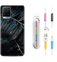 Vivo Y11S Y21S Y20 Y20S Y70 Kılıf Kablo Koruma Spiral Silikon Foid Green 1643