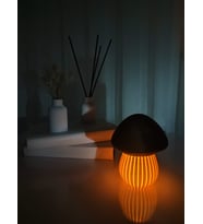 Dekoratif Mantar Desenli Masa-Gece Lambası Pilli mum lamba / Hediyelik Ürün