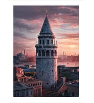 Galata Kulesi Tasarım Mdf Tablo