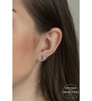 Union Swarovski Zirconia Kadın 0,92 Karat Tektaş Gümüş Küpe