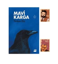 Mavi Karga  -Türkan Elçi - Doğan Kitap - Not Defter Seti (Renksiz)