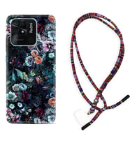 Xiaomi Poco X3 Pro M4 Pro X4 Pro C40 10C Kılıf Boyun Asklı Rasta Silikon Great Flowers 1304