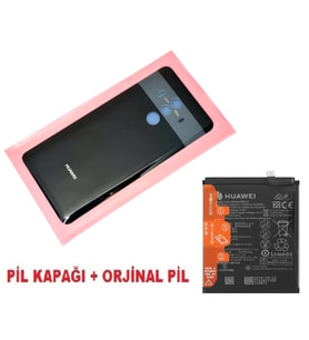 Tkgz Huawei Uyumlu MATE 10 Pro Arka Pil Batarya Kapağı + PİL (CAM) SİYAH