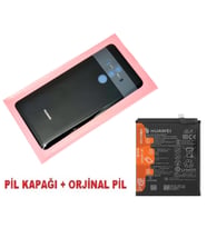 Tkgz Huawei Uyumlu MATE 10 Pro Arka Pil Batarya Kapağı + PİL (CAM) SİYAH