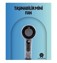 Mey İthalat® Şeffaf Kasa El Fanı 5V 2A 100 Kademeli Hava Akışı Type-C Girişli