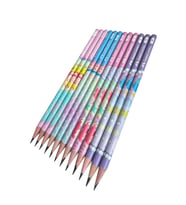 Faber-Castell Deniz Kızı Desenli Kurşun Kalem, 2B, 12'li Set, Pastel Renkli