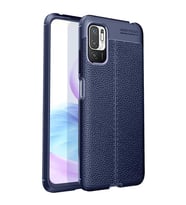 Xiaomi Redmi Note 10 5G Kılıf Deri Tarzı Niss Silikon Case (Lacivert)