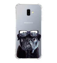 PrintiFy Samsung Galaxy J6 Uyumlu Köpek 3 Baskılı Şeffaf Köşe Korumalı Antişok Kılıf