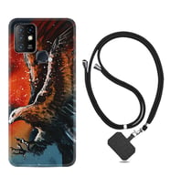 INFINIX Hot 8 9 10 11S Hot 10 Play 10T Kılıf Boyun Askılı Silikon Kartal Uçarken 1718