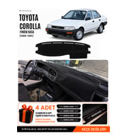 e-biz TOYOTA COROLLA FINDIK KASA (1988-1991) Uyumlu Torpido Örtüsü, Torpido Kılıfı - Siyah - TO011