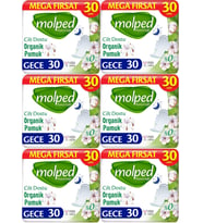 Molped Pure&Soft Hijyenik Ped Gece 180 (6PK*30) Adet Mega Pk