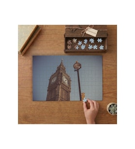 Saat Kulesi Tasarımı 240 parça Ahşap Puzzle Ahşap Kutuda MP04810