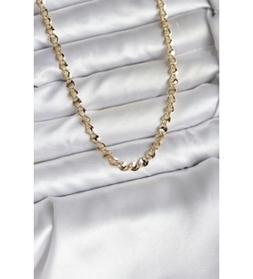 14K Gold Renk Kaplama Zincir Model CM Kadın Kolye - TJ-BKO10738
