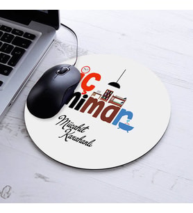Kişiye Özel İç Mimar Temalı Yuvarlak Mousepad