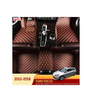 MİREN Ford Focus 2012-2018 Uyumlu 5d Havuzlu Suni Deri OTO PASPAS (Kahverengi)