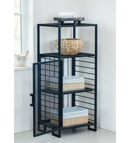 DEKORATİF METAL ÇOK AMAÇLI DOLAP 4 RAFLI ORGANİZER