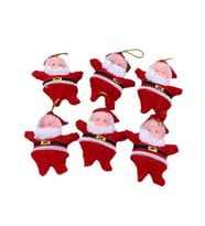 Yılbaşı Kırmızı Noel Baba Ağaç Süsü 3lü-