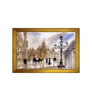Manzara Temalı Kanvas Tablo 50 x 70 cm Gold Çerçeve