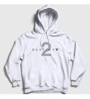 Presmono Unisex Beyaz Logo Oyun Destiny 2 Kapüşonlu Sweatshirt 554813tt (Beyaz)