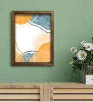 BK Gift Otel Odası Konseptli Doğal Masif Ahşap Çerçeveli Tablo 30x40cm-71