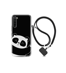 Xiaomi Redmi Note 8 Kılıf Silikon Ipli Boyun Askılı Desenli Bay Bay Panda 1784