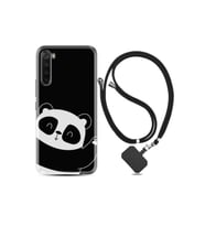 Xiaomi Redmi Note 8 Kılıf Silikon Ipli Boyun Askılı Desenli Bay Bay Panda 1784