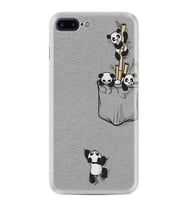 Apple iPhone 6 6S Plus Kılıf Silikon Desen Özel Seri Pandalar 1798