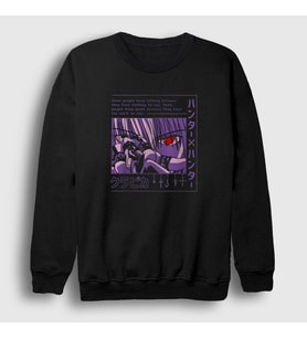 Presmono Unisex Siyah Kurapika V2 Anime Hunter X Hunter Sweatshirt 239001tt