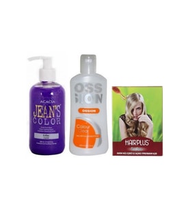 Saç Boyası Leylak 250ml Ve Boya Temizleyici Ve Saç Açıcı