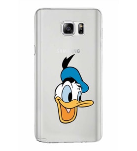 Samsung Galaxy Note 5 Kapak Donald Duck Tasarımlı Şeffaf Silikon Kılıf