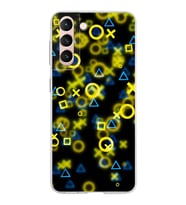 Samsung Galaxy S21 Kapak  Semboller Tasarımlı Şeffaf Silikon Kılıf