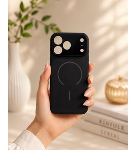 İPHONE 17 PRO UYUMLU KAMERA KORUMA MERCEKLİ SİYAH LÜKS KILIF
