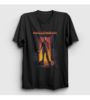 Presmono Unisex Siyah Michael Myers Halloween Cadılar Bayramı T-Shirt 500750tt
