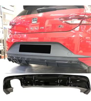 Seat Leon Mk3 FR Difüzör Difizör Plastik Parlak Siyah Sol Çift 2012-2016 Arka-bodykit-ek-karlık