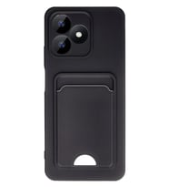 Realme Note 50 4G Kılıf Kelvin Kartvizitli Silikon - Siyah