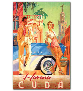 CakatabloCuba Havana Afiş Şekilli Görsel MDF Tablo