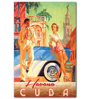 CakatabloCuba Havana Afiş Şekilli Görsel MDF Tablo