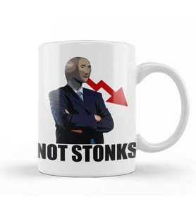Not Stonks Kupa Bardak Porselen