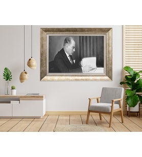 Gümüş Çerçeveli Atatürk Tablo as89