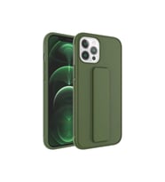 Apple iPhone 12 Pro Uyumlu Kılıf Zore Qstand Kapak (Koyu Yeşil)
