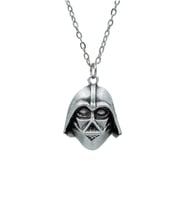 Star Wars - Darth Vader Erkek Kadın Kolye Antik Gümüş Kaplama - 60 cm Düz Zincir