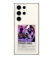 Samsung Galaxy S23 ULTRA Uyumlu Stranger Things Minimalist Poster Desenli Şeffaf Telefon Kılıfı