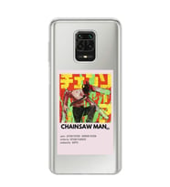 Redmi Note 9 Pro/Note 9S Uyumlu Chainsaw Man Anime Desenli Şeffaf Telefon Kılıfı